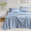 Ensemble d'édredon floral avec draps bleu