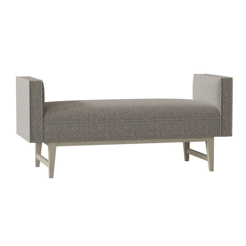 Luna Upholstered Bench, Smoke (9508 63), Creme Brulee