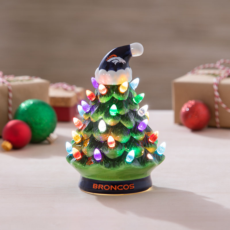 Arbre de Noël en céramique 8 po Maclachlan, Broncos de Denver