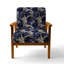 Fauteuil de chalet rembourré bleu Cobalt-122510966