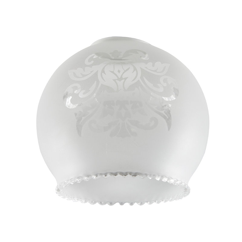 Bola 11cm H Glass Round Pendant Shade ( Screw On ) in White