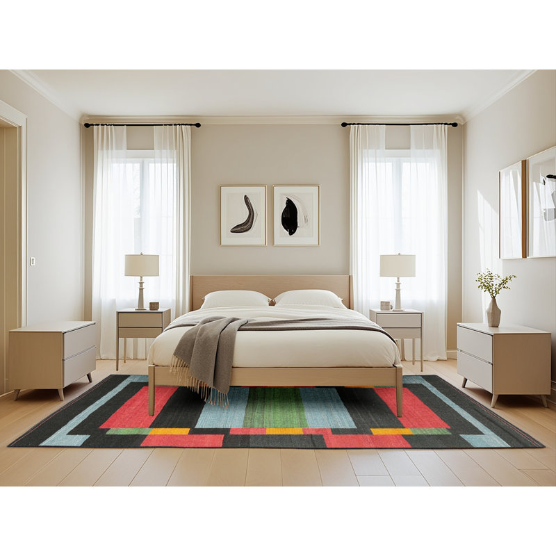 Surface beige contemporaine tapis, Rectangle 5 pi x 8 pi