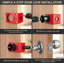 Door Hinge Jig & Door Lock Installation Kit, 6061 Aluminum Alloy Door Hinge Template Kit for Router, Adjustable Mortise Jig Fits 2.5" to 5" Hinges Length, 1/4" Radius, 5/8" Radius and Square Corners
