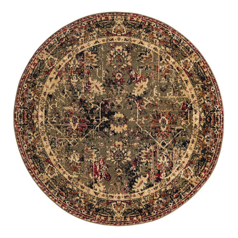 Alameda Geometric Indoor Rug, Round 5'3"