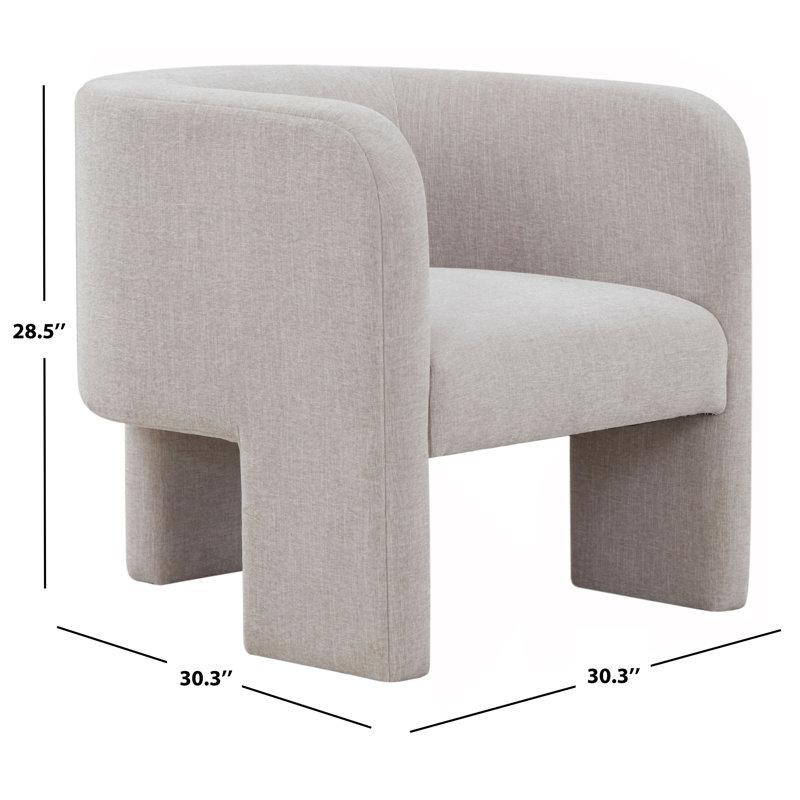 Fauteuil de 30,3 po de large Ellum, Lin gris pâle