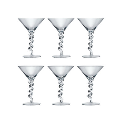 Twisted Stem Martini Glasses