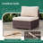 7-Piece Outdoor Rattan Seating Set with Cushions-1381026681