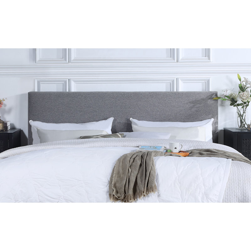 Mikenzy Upholstered Headboard, King, Gray
