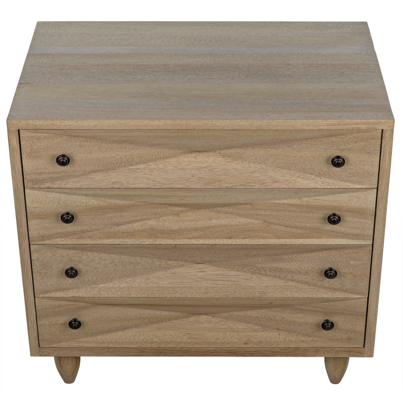 Diamond Solid Wood Accent Chest, Washed Walnut