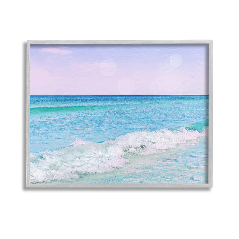 Plage avec ciel pastel, art mural sur toile par Christine Zalewski, Estampe numérique Farmhouse, H 11 po x l 14 po