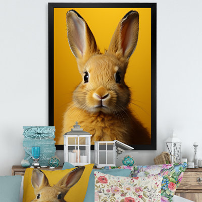 " Whimsical Yellow Rabbit "