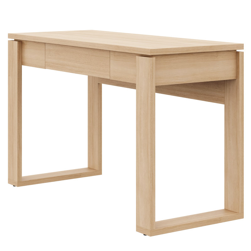 Bureau compact Solen, chêne naturel, Beige