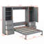 Grand lit escamotable mural avec placard-991827131