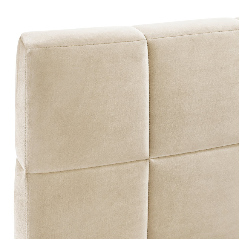 Full Size Upholstered Daybed/Sofa Bed Frame, Beige