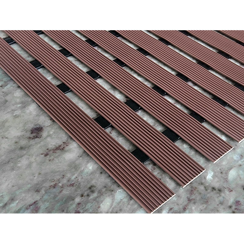 Tapis de sol en vinyle VinTread, L 3 pi x L 8 pi, Brun