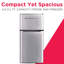 Frigidaire Réfrigérateur compact à 2 portes, mini réfrigérateur avec congélateur, acier inoxydable