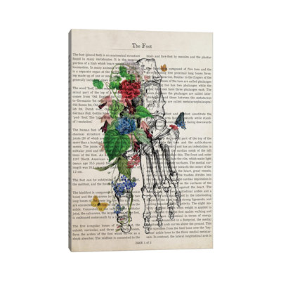«Foot Art Flower Anatomy Print» par Aged Pixel, giclée sur toile tendue avec châssis