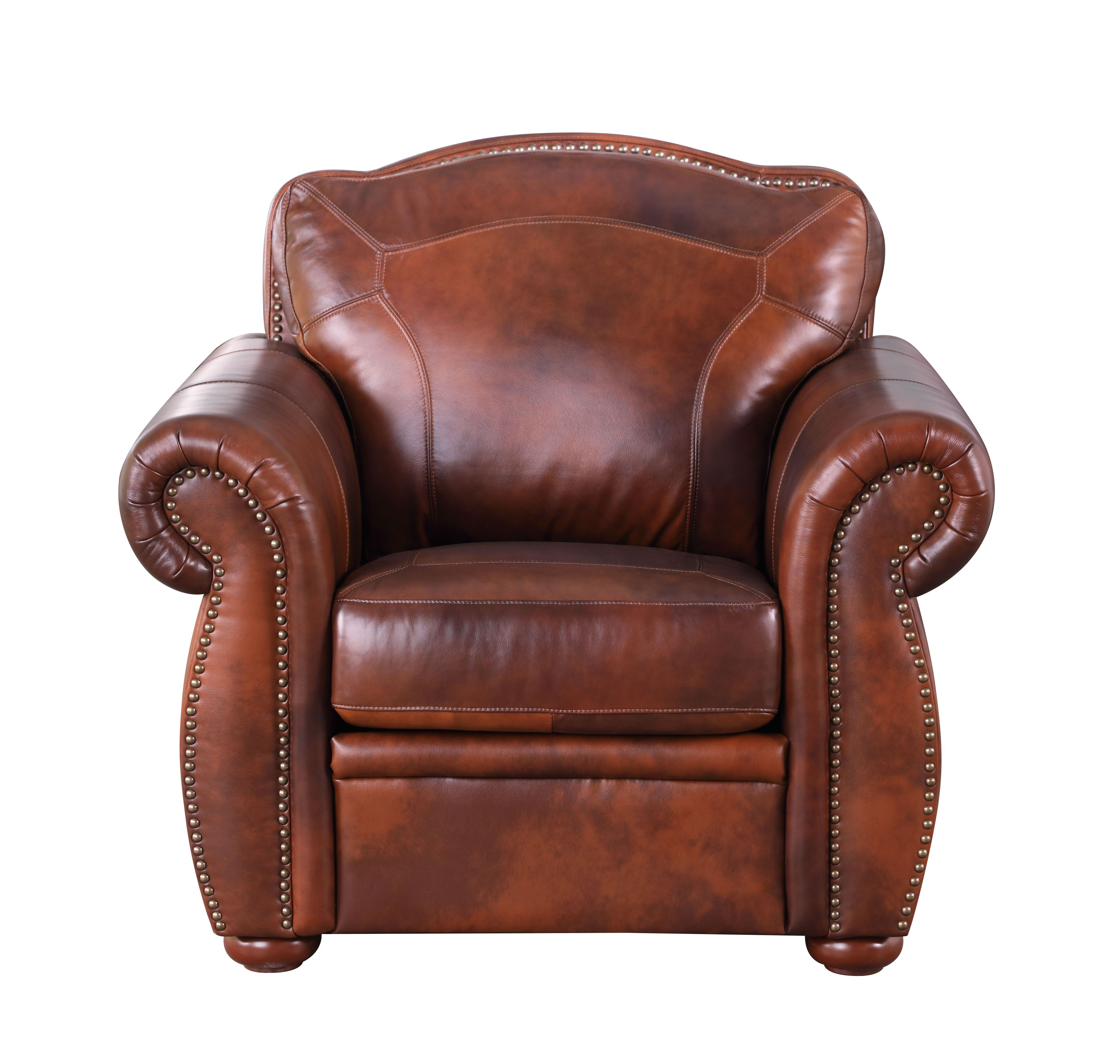 Leather Lusso Leather Club Chair | Wayfair