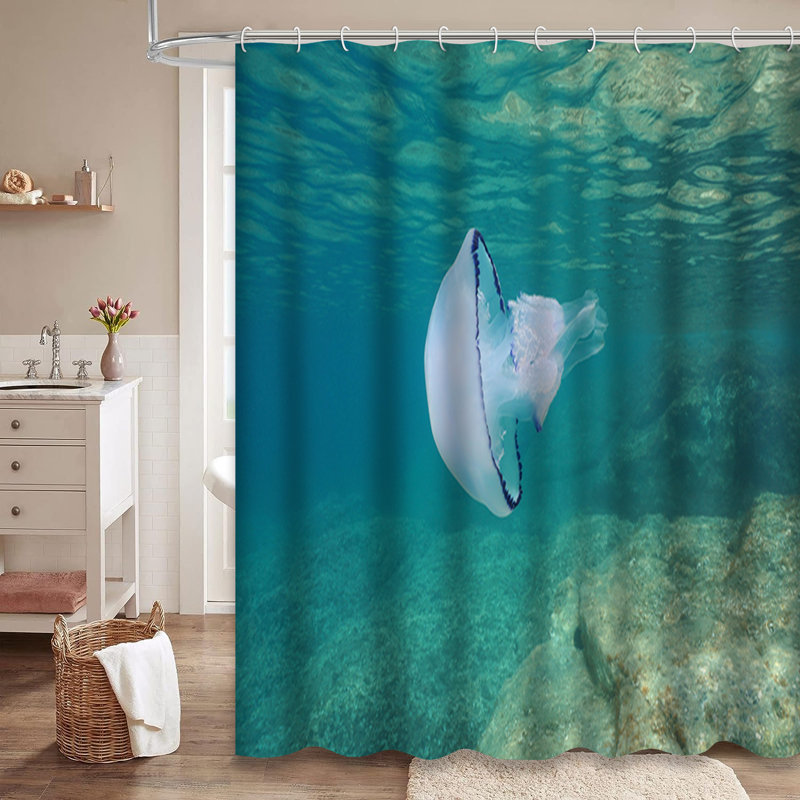 Rideau de douche avec 12 crochets, L 72 po x l 78 po