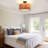 14 In. 2-Light Wood Veneer Drum Ceiling Light Semi Flush Mount-1954244118
