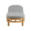Chaise longue d'extérieur Everlee, toile Sunbrella® en teck naturel FSC-1904841061