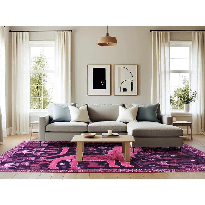 Geometric Indoor Rug, Rectangle 6' x 9'