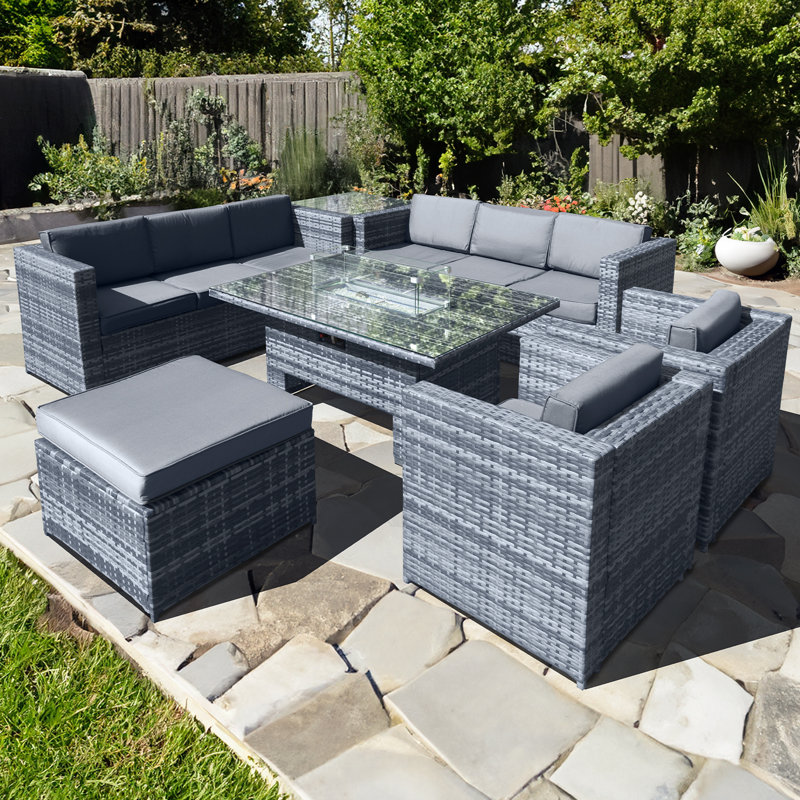 Malta 9 - Person Garden Lounge Set with Cushions