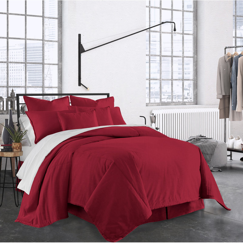 Carter Cotton Throw Pillow, Red