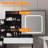 Vanity Desk with Mirror and LED Lights, Makeup Vanity Desk with Sliding Lighted Mirror, Dressing Table Set with Stool & 4 Drawers, Storage Shelves-1218071556
