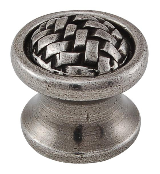 Cestino Mushroom Knob, 0.875" H x 0.875" W x 0.875" D, Vintage Pewter
