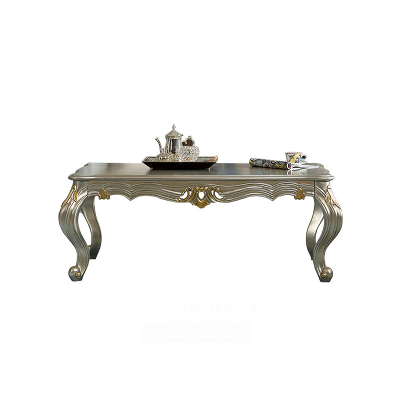 Table basse en bois massif de style européen