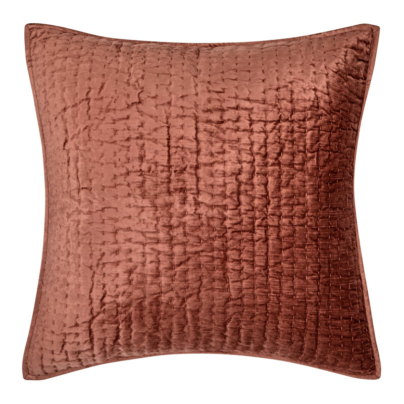 Lucio Polyester Sham, Euro, Terra Cotta