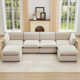 137.8” W Oversized 6-Seater Modular Sofa,U Shape