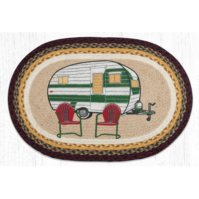 Tapis de sol ovale écologique 30 pi H 30 po Earth-Rugs