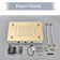 Nabiyy Brushed Gold Shower Head with LED Remote Controller Ceiling Mount 49cm*35cm