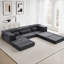 Canapé modulaire compressible à 3 places à accoudoirs Compression Mahjong, gris foncé-915278214-915278209