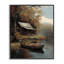 «Autumn Cabin Canoe» avec feuilles, estampe numérique, design par Arlington Prints-1019822688-1019822691