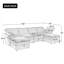Canapé-lit modulaire 6 pièces avec rangement Mirod