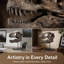 Dinosaur Head Statue Resin Dinosaur Skull Sculpture