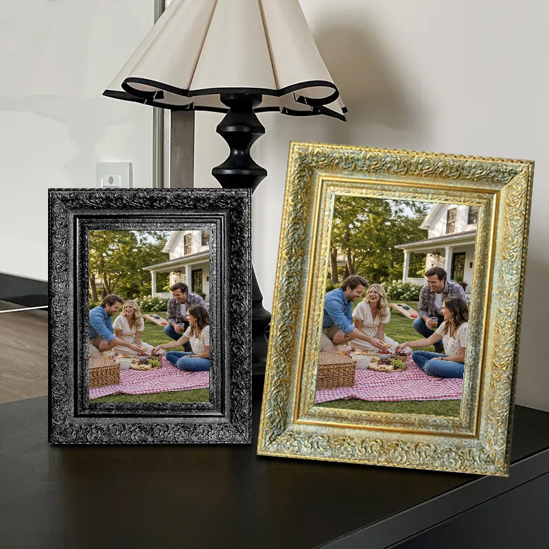 Cadre photo doré antique 1PC pour photos et affichage de photos de tous les jours 8 "x 10", Antique Gold, 1, 8" W x 10" H