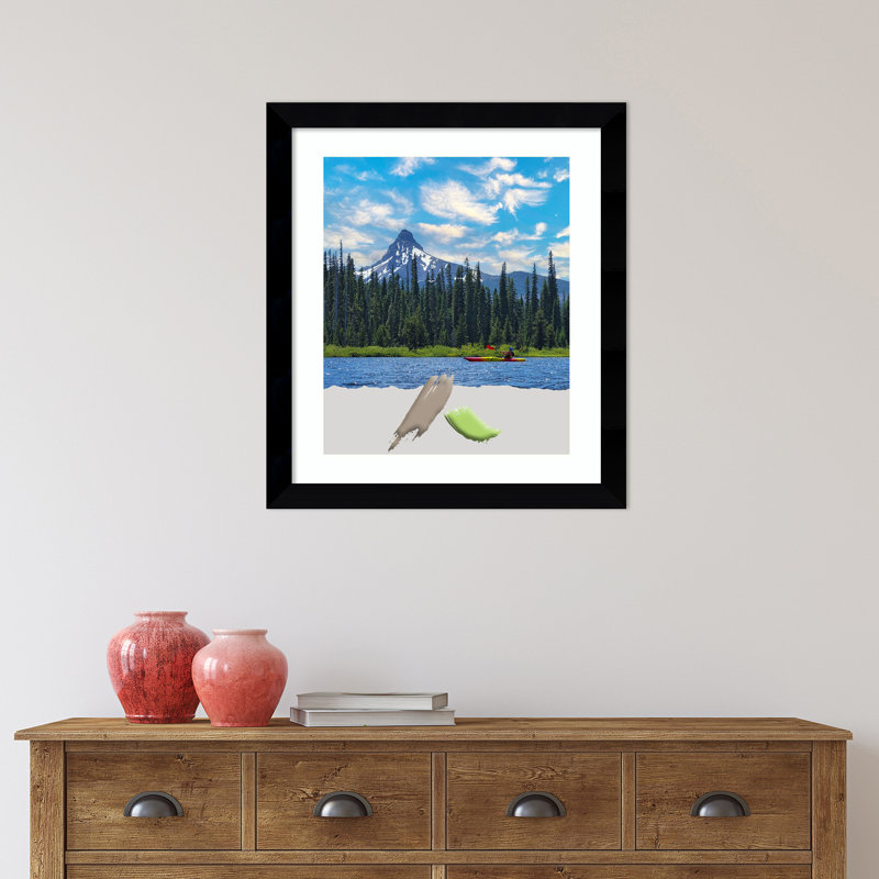 Cadre photo noir en bois noir, 20 po x 24 po
