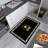 US Army Logo Border Non-Slip Area Rug For Bedroom, Kitchen, Black/Yellow-2040831085