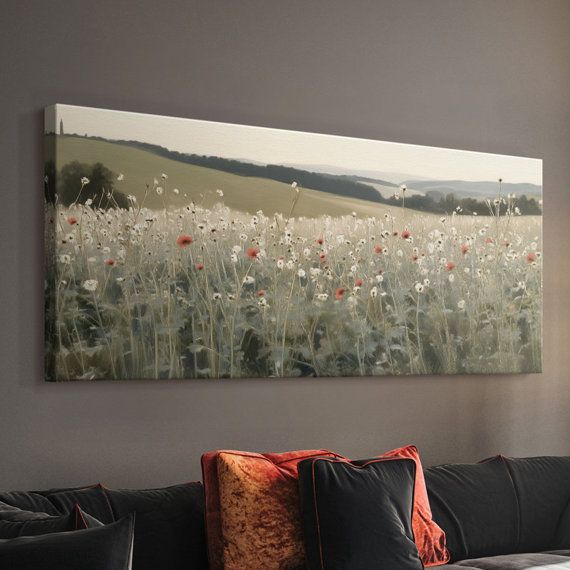 Botanical Series-CCXVII- Toile tendue avec châssis - Prêt à accrocher, H 16 po x l 40 po