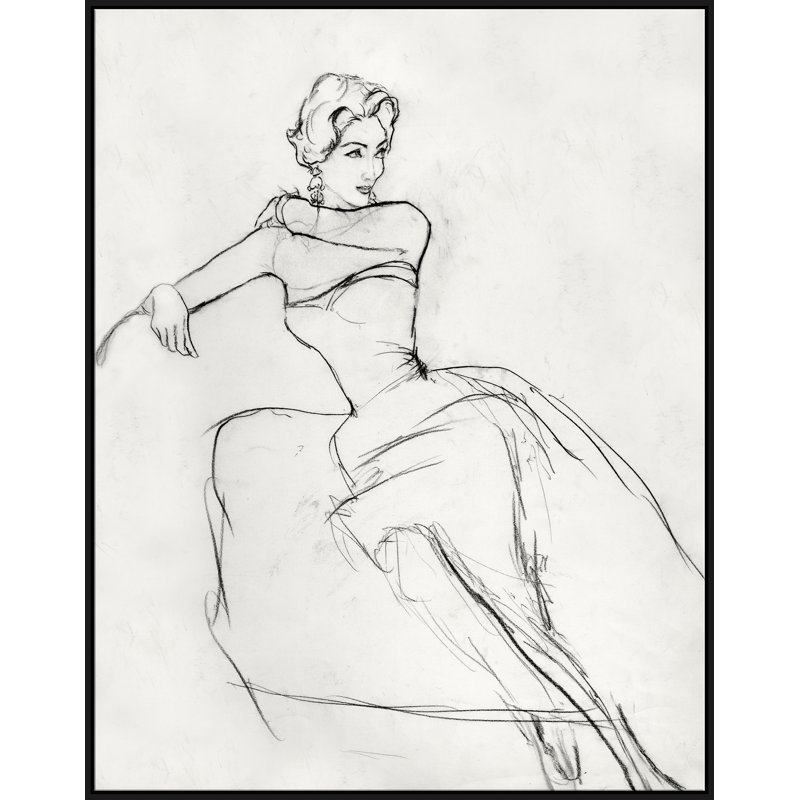 Vogue magazine Carl Ericson, femmes assises - reproduction de dessin