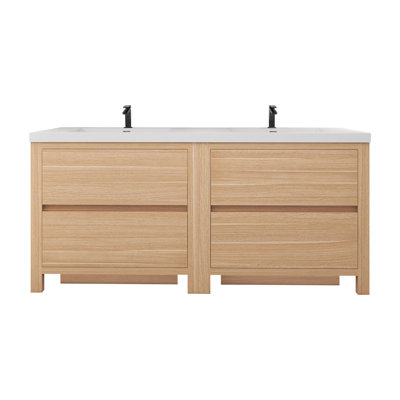 Beyerville 70.9'' Double Bathroom Vanity with Acrylic Top