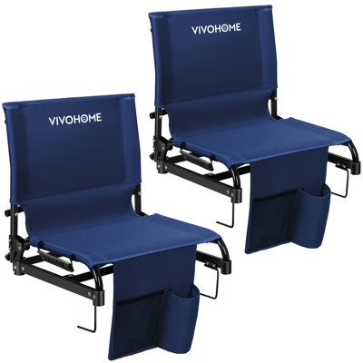 2-pack compact Folding Lightweight Stadium Seats With Back Support