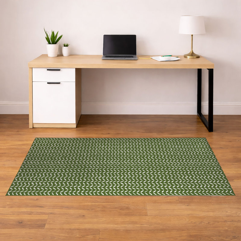 Tapis de bureau léger Dream Splat, L 60 po x P 36 po, Vert olive