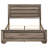 Washed Taupe Queen Panel Bed