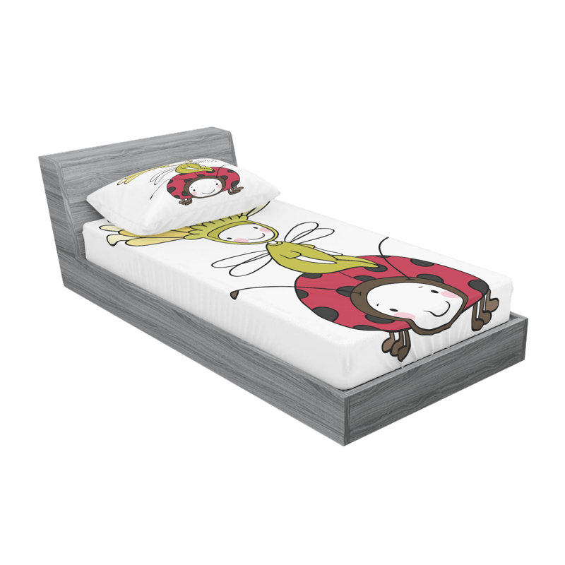 Microfiber Sheet Set, Twin Sheet Set with Fitted Sheet