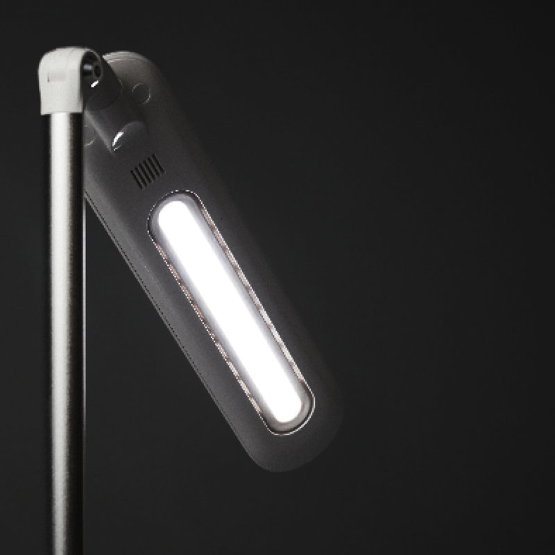 Lampe de bureau à DEL avec port de charge OttLite Glow - portatif, réglable, lumière de bureau, Blanc